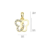 14 Ayar Altın Kelebek Kolye Ucu 0,74 gr thumbnail 2