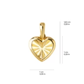 14 Ayar Altın Kalp Kolye Ucu 1,01 gr thumbnail 3