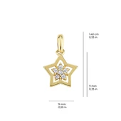 14 Ayar Altın Yaşlı Yıldız Kolye Ucu 0,53 gr thumbnail 2