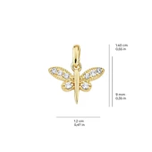 14 Ayar Altın Taşlı Yusufçuk Kolye Ucu 0,65 gr thumbnail 2