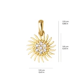 14 Ayar Altın Güneş Kolye Ucu 1,09 gr thumbnail 2