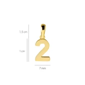 14 Ayar İki Rakamı Altın Kolye Ucu 0,57 gr - 2