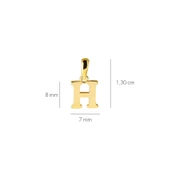 14 Ayar Altın H Harfi Kolye Ucu 0,41 gr - 2