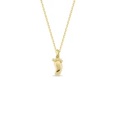 14 Ayar Altın Bebek Ayak İzi Kolye 1,79 gr thumbnail 1