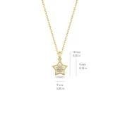 14 Ayar Altın Taşlı Yıldız Kolye 1.68 gr thumbnail 2