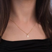 14 Ayar Altın R Harfi Kolye Ucu 0,39 gr - 3