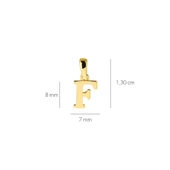 14 Ayar Altın F Harfi Kolye Ucu 0,37 gr - 2