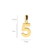 14 Ayar Beş Rakamı Altın Kolye Ucu 0,56 gr - 2
