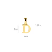 14 Ayar Altın D Harfi Kolye Ucu 0,35 gr thumbnail 2
