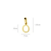 14 Ayar Altın O Harfi Kolye Ucu 0,44 gr thumbnail 2