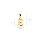 14 Ayar Altın E Harfi Kolye Ucu 0,43 gr thumbnail 2