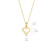 14 Ayar Altın Kalp Sonsuzluk Kolye 1,73 gr thumbnail 2