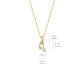 14 Ayar Altın Nota Kolye 1.91 gr thumbnail 2