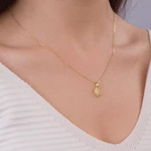 14 Ayar Altın Taşlı Güneş Kolye 2,25 gr thumbnail 5