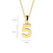 14 Ayar Beş Rakamı Altın Kolye 1,66 gr thumbnail 2