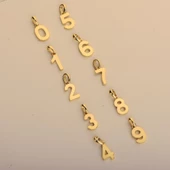 14 Ayar Bir Rakamı Altın Kolye 1,58 gr - 5