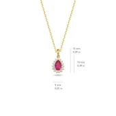 14 Ayar Altın Yakut Modeli Kolye 2.15 gr - 2