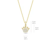 14 Ayar Altın Taç Kolye 1,87 gr - 2