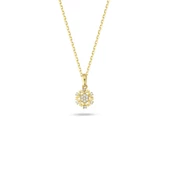 14 Ayar Altın Kar Tanesi Kolye 1,91 gr thumbnail 1