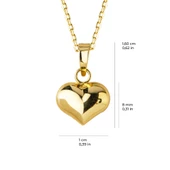 14 Ayar Altın Minik Kalp Kolye 1,70 gr thumbnail 3