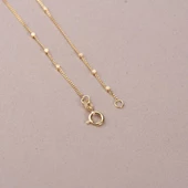 14 Ayar Satürn Altın Zincir Kolye - 1.85 gr thumbnail 7