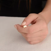 14 Ayar Altın Şans Fil Küpe 1,23 gr - 5