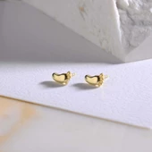 14 Ayar Altın Bebek Ayak İzi Küpe 0,98 gr - 5