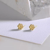 14 Ayar Altın Papatya Küpe 0,89 gr - 5