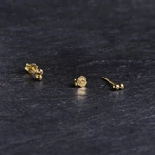 14 Ayar Altın Minik Top Küpe 0,72 gr - 3