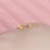 14 Ayar Altın Elma Küpe 1,06 gr thumbnail 4