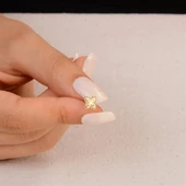 14 Ayar Noktalı Çiçek Altın Küpe 1,16 gr - 4