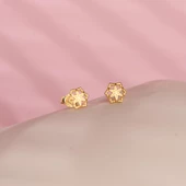 14 Ayar Altın Çiçek Küpe 1,14 gr thumbnail 1