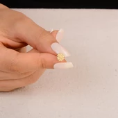 14 Ayar Altın Kar Tanesi Küpe 1,29 gr - 4