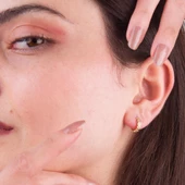 14 Ayar Altın Modern Halka Küpe 1,20 gr - 2