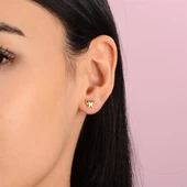 14 Ayar Altın Kelebek Küpe 1,24 gr - 3