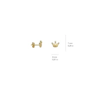 14 Ayar Altın Taşlı Taç Küpe 0,90 gr - 5