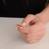 14 Ayar Altın Aşkı Oku Küpe 1,26 gr - 4