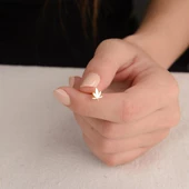 14 Ayar Altın Yaprak Küpe 0,95 gr - 4