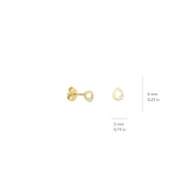 14 Ayar Altın Damla Tek Taş Küpe 0,75 gr - 5