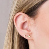 14 Ayar Altın Balık Kuyruğu Küpe 1,07 gr - 3