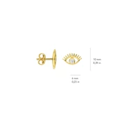 14 Ayar Altın Göz Şans Küpe 1,05 gr - 5