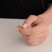 14 Ayar Altın Göz Şans Küpe 1,05 gr - 4