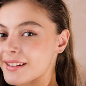 14 Ayar Altın Göz Şans Küpe 1,05 gr - 3