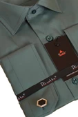 Haki Yeşil Klasik Kesim Micro Kumaş Kol Düğmeli Regular Fit Erkek Gömlek - 190-19 thumbnail 2