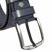 Lacivert Suni Deri Desenli Model 4.5 cm.lik Spor Kemer - 4547-14 thumbnail 3