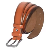 Taba Hakiki Deri Düz Renk 3.5 cm.lik Klasik Kemer - 208-Düz thumbnail 2