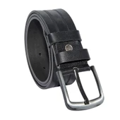 Siyah Hakiki Deri Desenli Model 4.5 cm.lik Spor Kot Kemer - 500-61 thumbnail 1