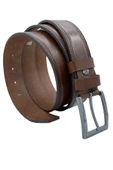 Kahverengi Hakiki Manda Derisi 3.5 cm.lik Klasik Kemer (Tek Katmanlı Manda Derisi) - 311-28 - 3