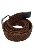 Kahverengi Elastik Esnek Unisex Örgü Kemer - 8500-9 thumbnail 3