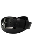 Siyah Hakiki Deri Düz Renk 4.5 cm.lik Spor Kemer- Tek Katmanlı Manda Derisi - 500-Düz-22Y thumbnail 4